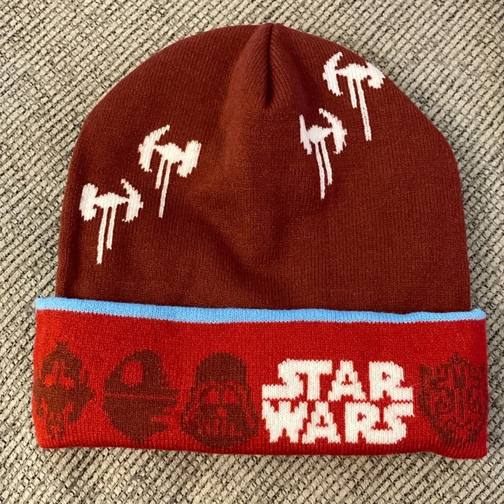 Star Wars reversible Knit Beanie winter hat collab with MLB Washington nationals